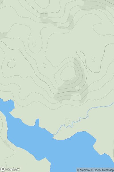 Thumbnail image for Cnoc a' Choire Mhoir [Lochinver to Ullapool] showing contour plot for surrounding peak
